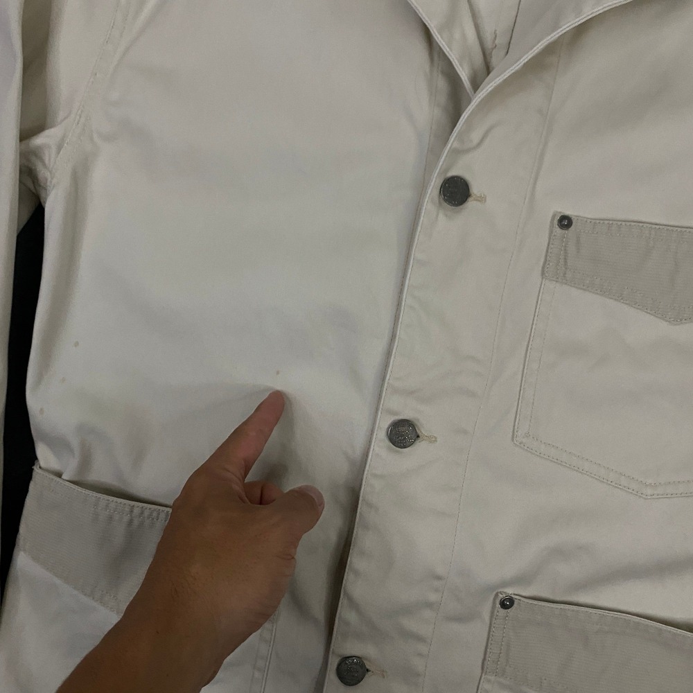RRL Ralph Lauren Chore Jacket FITS Mens SMALL Canvas Corduroy Collar Barn Coat - Picture 3 of 16